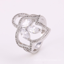 Low Price Innovative New Design Rings Silver Jewelry Ring with CZ Flower 12297